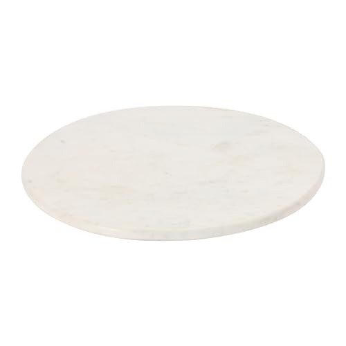 Creative Co-Op Marble Lazy Susan, White