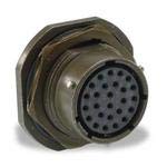 MS3114E8-2P, Conn Miniature Circular PIN 2 POS Solder ST Jam Nut 2 Terminal 1 Port