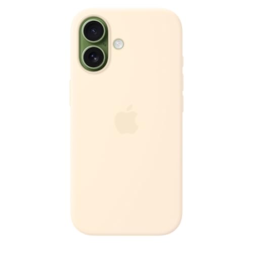 Image of Apple iPhone 17 Silicone Case with MagSafe and Camera Control: Lightweight Phone Case, Wireless Charging Compatible, Smooth Matte Finish; Vanilla 