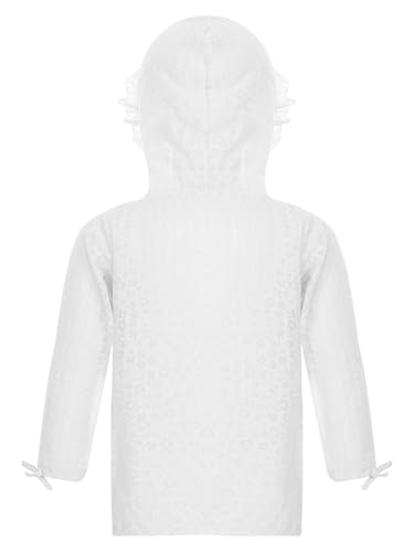 Toddler Girls Button Down Hoodie Shirt Ruffle Long Sleeve Sun Protection Jackets Summer Shirts4