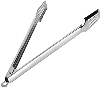 Cooking Tongs Stainless Steel Tongs, for Buffet Serving, Pastry, Barbeque,Size:337mm Tongs