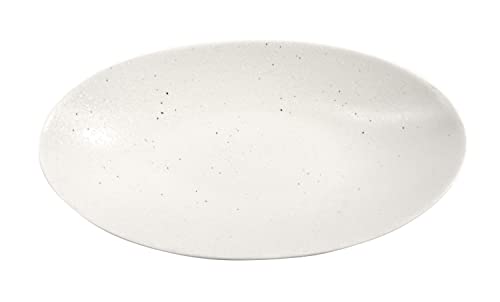 美濃焼 和風カフェシリーズ 【コンポート皿】 白備前(サイズ:縦23.8×横12.8×厚み4.2cm)