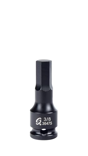 Image of SUNEX Tools 3 /8 in. Drive 3 /8 in. 6-Point Hex Bit Impact Socket, CR-MO Steel, Model 36477