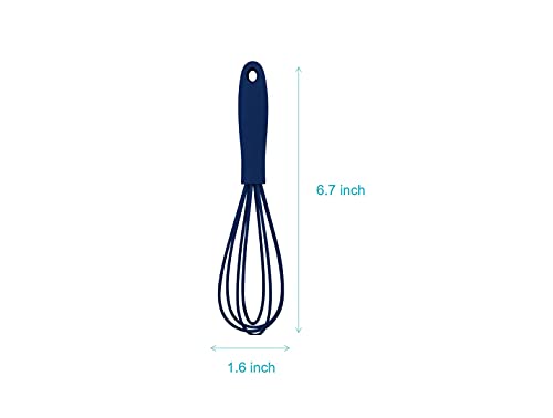 3 Pcs Premium Colorful Kitchen Mini Silicone Whisks - Mini Whisk Set Egg Beater For Stirring Cooking Baking, Tiny Silicone Balloon Wire Whisk, Milk Frother Kitchen Utensils Gadgets #TOP1