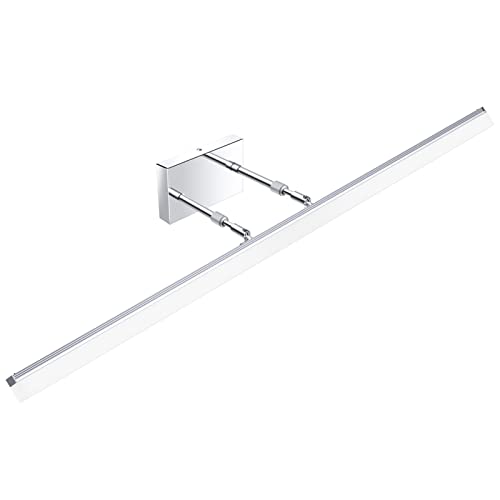 Image of Aipsun 48 inch LED Vanity Lights Adjustable Bathroom Wall Light Fixtures Bathroom Lighting Fixture Over Mirror Chrome Modern Vanity Lighting 5500K