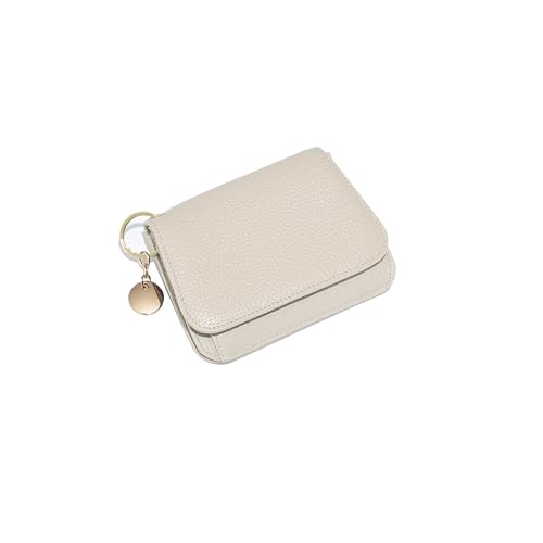 PORRASSO Fashion Card Bag Genuine Leather Wallet Women Coin Purse RFID Blocking Card Case Card Holder Coin Bag Pouch White