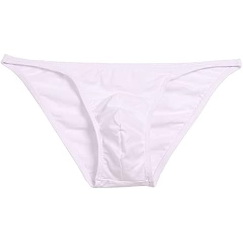 Jokejojack Men's Sexy Low rise Cotton Supersoft Triangle Underwear Briefs(S-XXL), Wht, X-Large Cover