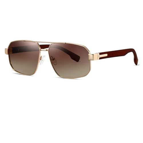 Lunettes polarisées homme en métal grand cadre style élégant