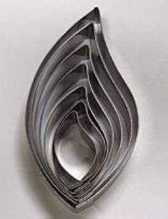 Oasis Supply Gum Paste Fondant 7-Piece Leaf Cutter Set, 1-1/4-Inch to 3-1/2-Inch