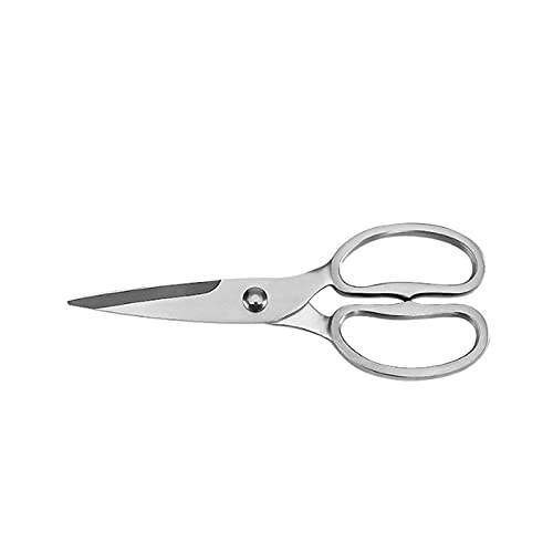 RTHGTFJD Tijeras Costura Tijeras domésticas, Hechas de Acero Inoxidable, adecuadas for Cortar Alimentos en la Cocina, Resistencia a la fricción de Plata, no fácil de desvanecer.