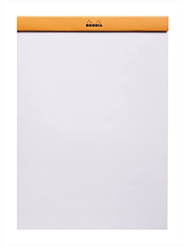 Rhodia Notepad, No18 A4, Plain - Orange, 8 1/4" x 11 3/4" (18000C) - Thumbnail 2