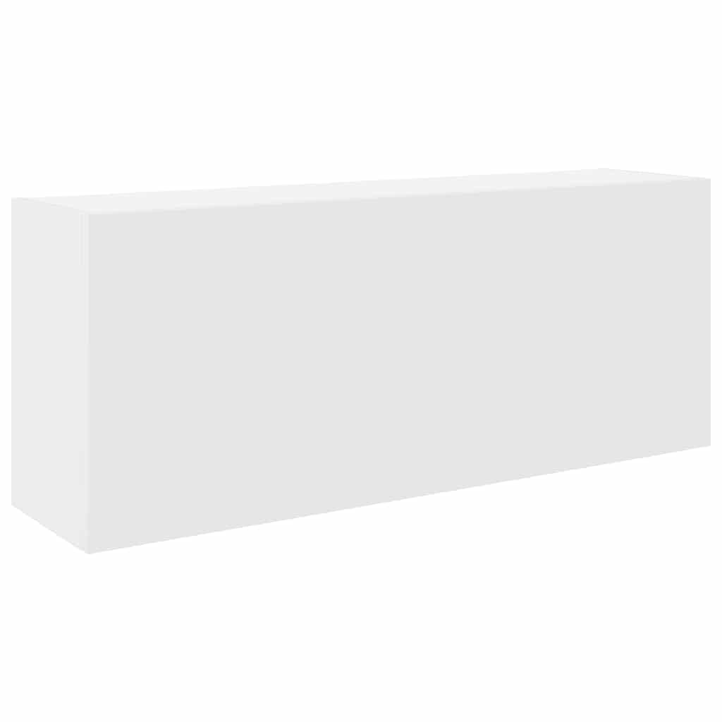 vidaXL Mueble de Pared de baño Madera ingeniería Blanco 100x25x40 cm, aparador de Pared de baño, Armario de Pared de Cuarto de baño, Armario de Almacenamiento de Pared de baño