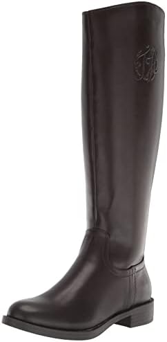 Tommy Hilfiger Women's Rydings Equestrian Boot, Dark Brown, 9.5
