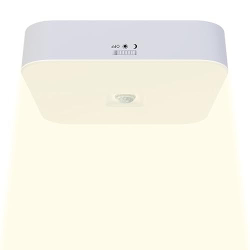 Genérico Luz de Techo con Sensor de Movimiento - Luz para Techo Inalámbrica | Lámpara Moderna Recargable 2 Modos Para Hogar, Baño, Despensa, Entrada, Garaje Y Lavandería