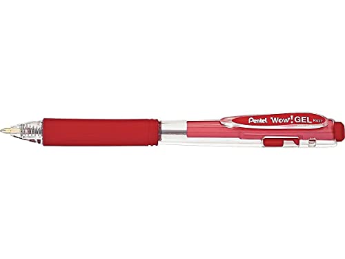 Bolígrafo retráctil de gel Pentel K437B rojo 12 unidades miniatura 2