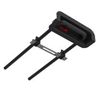 Image of PENN ELCOM Recessed Pull Out Handles - Combo of 4 | Steel & Plastic (62.2 * 24.4 * 62.2) Suit Case, Trolley Bag, Travelling Luggage | Black