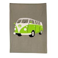 GiftWorks VW Camper Tea Towel - 100 % Cotton, 70cm x 50cm (Green)
