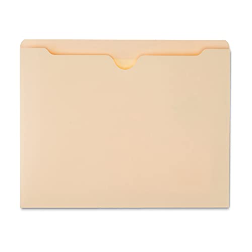 Image of Amazon Basics Reinforced File Jackets, Letter Size, Straight-Cut Tab, 2 Inch Expansion, Manila, 50-Pack
