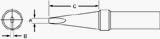 Weller PTA6 Screwdriver Soldering Tip, 1/16",600F