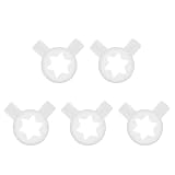 Homoyoyo 5PCS Ice Cream Maker, Ice Cream Machine Nozzles Replacement Parts - Star Shaped Soft Serve Dispenser Nozzles Kit for Catering Diverse Tastes Home Commercial Use 1.89X1.65X0.35in