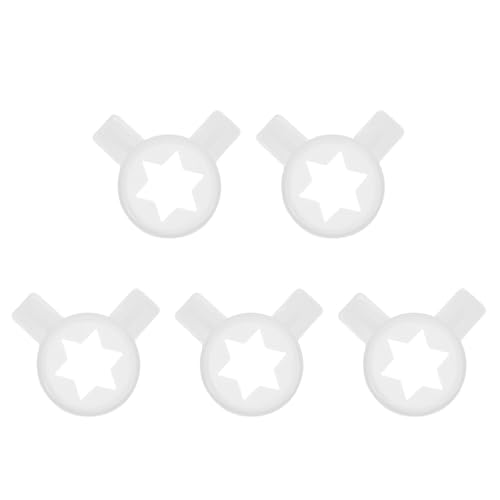 5PCS Ice Cream Maker Nozzles Star Shaped Soft Serve Nozzles for Catering Diverse Tastes Home Commercial Use 1.89X1.65X0.35in