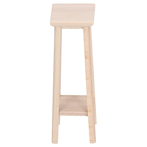 aqxreight 1:12 Casa de Muñecas Taburete de Bonsái de Madera Modelo de Muebles en Miniatura Simulado Accesorio de Juguete Vida Corta del Taburete El Modelo a la Muñeca Vívida 12 Accesorios Delicados