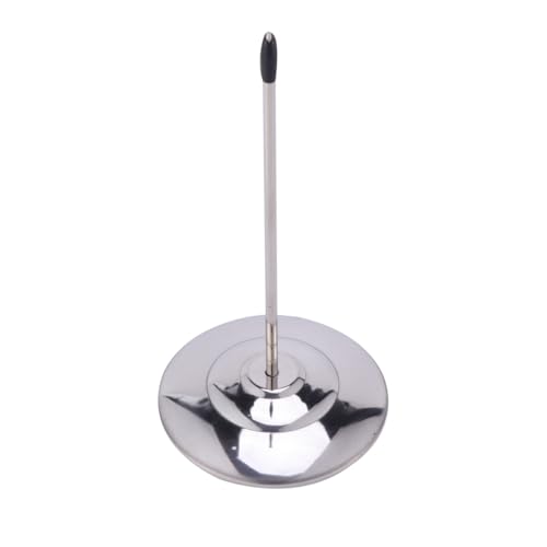 NUOLUX ステンレス製伝票差しメモホルダー 厚底滑り止め付き 頑丈で手に優しい仕上げ オフィスや店舗向け卓上整理用