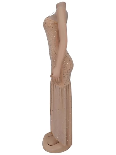 Image of Glitter Sequin Prom Dress for Bachelorette,Birthday,Holiday | Elegant Fully Lined Sparkly Rhinestone Long Dresses for Women Birthday /Formal Galas /Wedding Guest /NYE /Homecoming