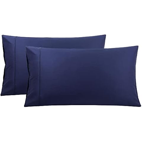 PiccoCasa 100% Cotton Pillowcases with Zipper Cover