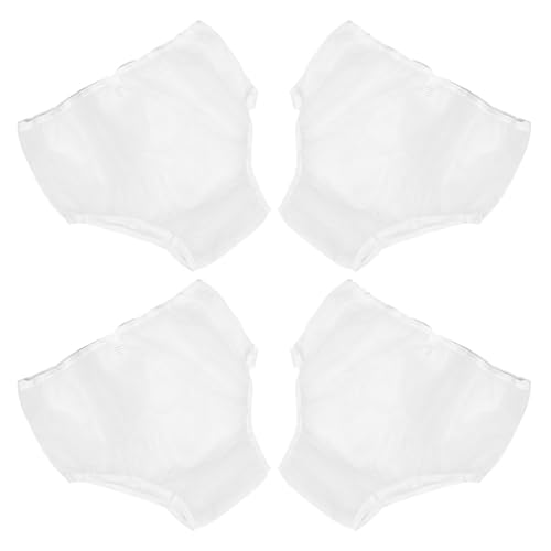 BESTYASH Fundas Impermeables para Pañales Adultos L Ropa Interior Lavable Reutilizable Protección Antifugas para Incontinencia Diurna y Nocturna 4 Unidades Blancas Cobertura Completa