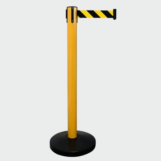Poste Amarillo y Cinta Negra/Amarilla 3m