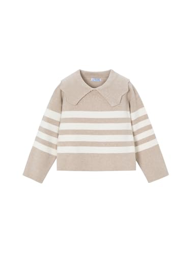 Mayoral Sripes Sweater for Girls Toffee