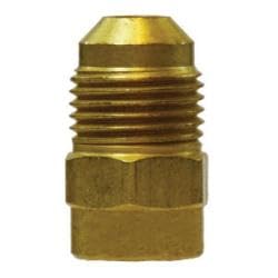 10491 Pipe Reducer, 3/8 in SAE 45 deg Female Flared x 5/8 in SAE 45 deg Male Flared, Brass (3 Pack)