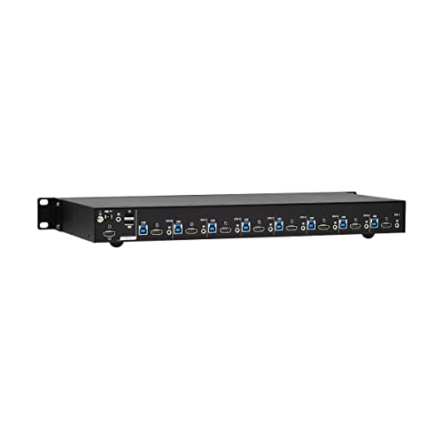 Image of Tripp Lite 8-Port 4K HDMI KVM Switch, 2 USB 3.2 Peripheral Sharing for Keyboard & Mouse, 4K @ 60 Hz - Windows, Mac and Linux Compatible - 1U Rack-Mount, 3-Year Warranty (B024-H4U08)