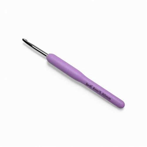 Image of Ushaworks Crochet Hook Soft Grip Crochet Needle with Aluminum Hook - Comfortable Yarn Tool for Crochet Needles, Knitting Needles, Crochet Kit, Knitting Kit, Knitting Needle Set, Crochet Needle, Crochet Set 1 Pcs (Crochet hook, 6 No /5MM)