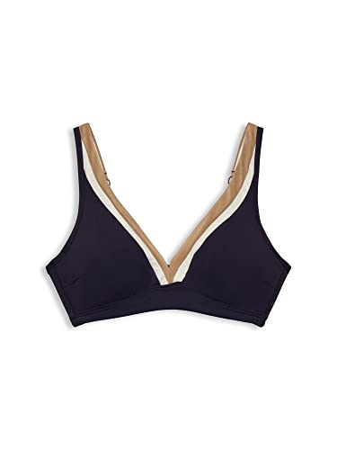 ESPRIT Dreifarbiges Bikinitop für große Cups, Navy, 42 / 85D