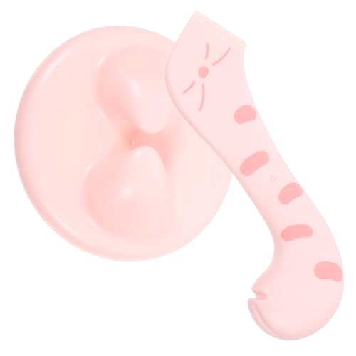 MERRYHAPY Pet Food Can Opener Sealing Lid Multi-Functional Cat Food Spoon Durable TPR Material Convenient for Pet Feeding Pink