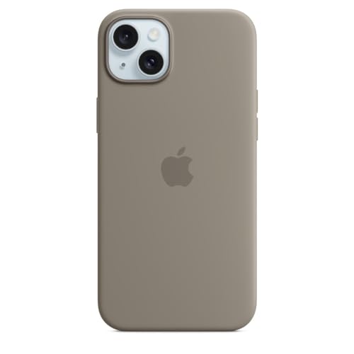 Apple Capa de silicone com MagSafe para iPhone 15 Plus – Argila ​...