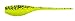 Bobby Garland Baby Shad Crappie Baits-Pack of 18 (2-Inch, Chartreuse/Black)