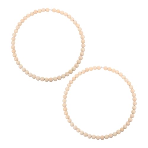 VICASKY 2pcs DIY Bead Wreath with Stainless Steel Hoop Modern Dream Catcher Frames for Festive Home Decoration for Boho Bedrooms and Farmhouse Entryways