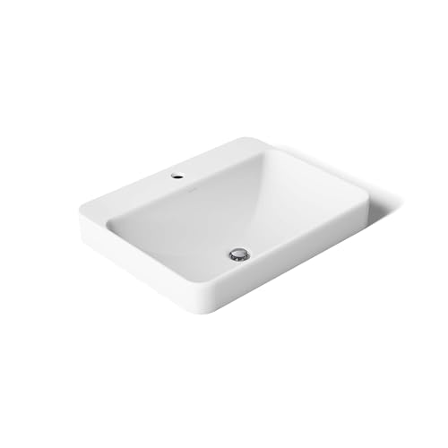 Kohler 2660-1-0 Vox Vessel Bathroom Sink with Single Faucet Hole, One Size, White