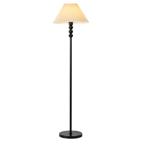 Lámpara de pie plisada negra ideal para crear un ambiente minimalista en tu salón o dormitorio