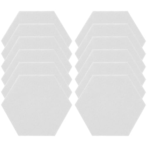 Panneaux acoustiques hexagonaux blancs autocollants 12 pièces pour mur
