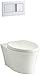KOHLER K-6303-NY Veil Elongated Dual-Flush Wall-Hung Toilet, Dune, 1-Piece