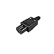 3-polige Lenkradsteckdose IEC 320 C14 C15 13A 220V für Stromversorgung Stecker mit zentraler Nut weiblich Farbe Schwarz