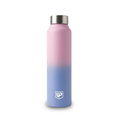 Image of Steel Water Bottle 1 LTR - ISI Certified Leakproof Stainless Steel Water Bottle 1 Litre | Rust Proof Metal Flask & Sipper Bottle for Gym, Office | BPA-Free, 1000ml (Pink)