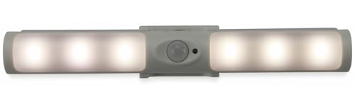 Daylite Barra de luz LED PIR 09 con detector de movimiento, funciona con pilas, color blanco