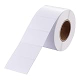 Beavorty 1 Rolle Selbstklebende Blanko Etiketten Weiß aus Kunstdruckpapier Dauerhaft Haftend und Rückstandsfrei Entfernbar Vielseitig Beschreibbar für Küche und Gefrierschrank