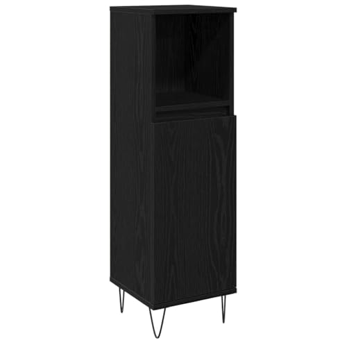Armario auxiliar de madera de 30x30x100 cm con patas de metal 2