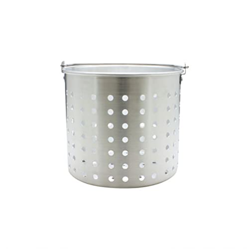TrueCraftware-100 qt Aluminum Steamer Basket 18-1/4" x 15-3/8" fits 100 qt Stock Pot- Steamer Cookware Insert Steamer Basket Steamer Insert for Veggie Fish Seafood Cooking